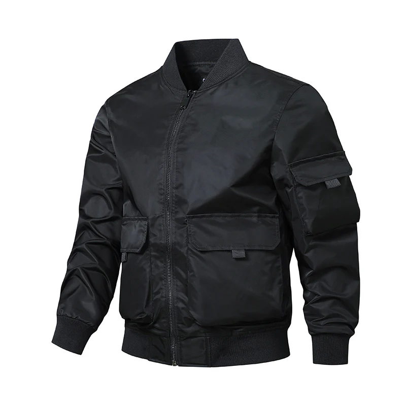 Herren sportliche Bomberjacke mit praktischen Taschen und elastischen Bündchen Heidi-Mode - Image 2