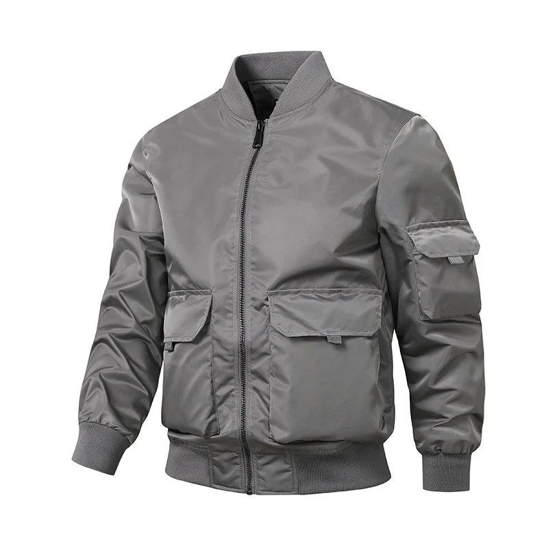 Herren sportliche Bomberjacke mit praktischen Taschen und elastischen Bündchen Heidi-Mode - Image 3