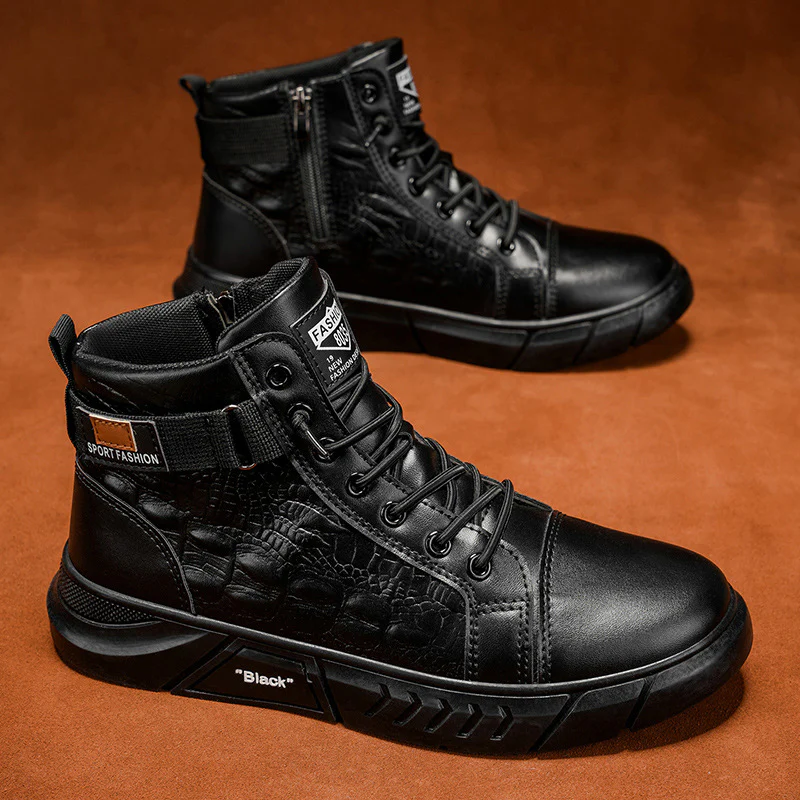 Herren Sportliche High-Top Schnürstiefel mit wasserabweisendem Obermaterial und rutschfester Sohle Heidi Mode - Image 4