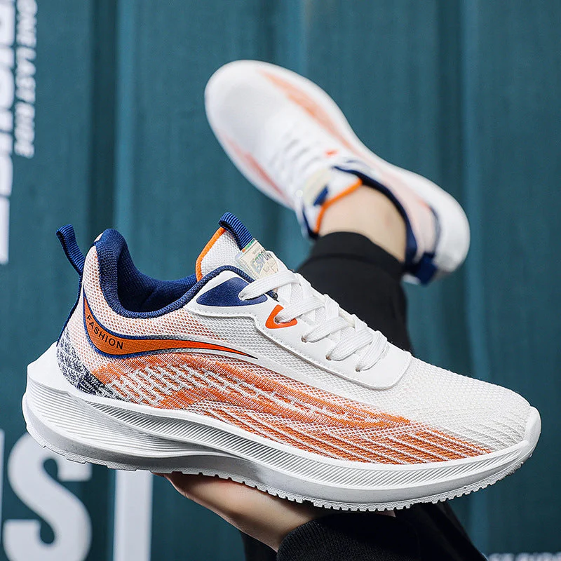 Herren Sportliche Sneaker mit Atmungsaktiver Mesh-Oberfläche und Dämpfender Sohle Heidi-Mode