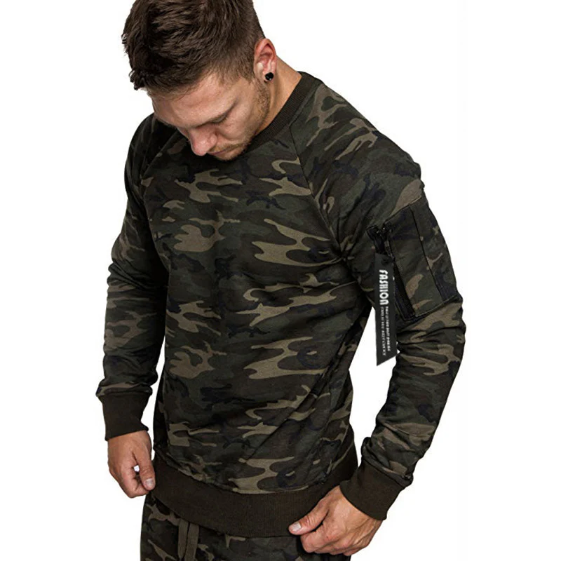 Herren sportlicher Sweatshirt mit praktischer Reißverschlusstasche Heidi-Mode - Image 7