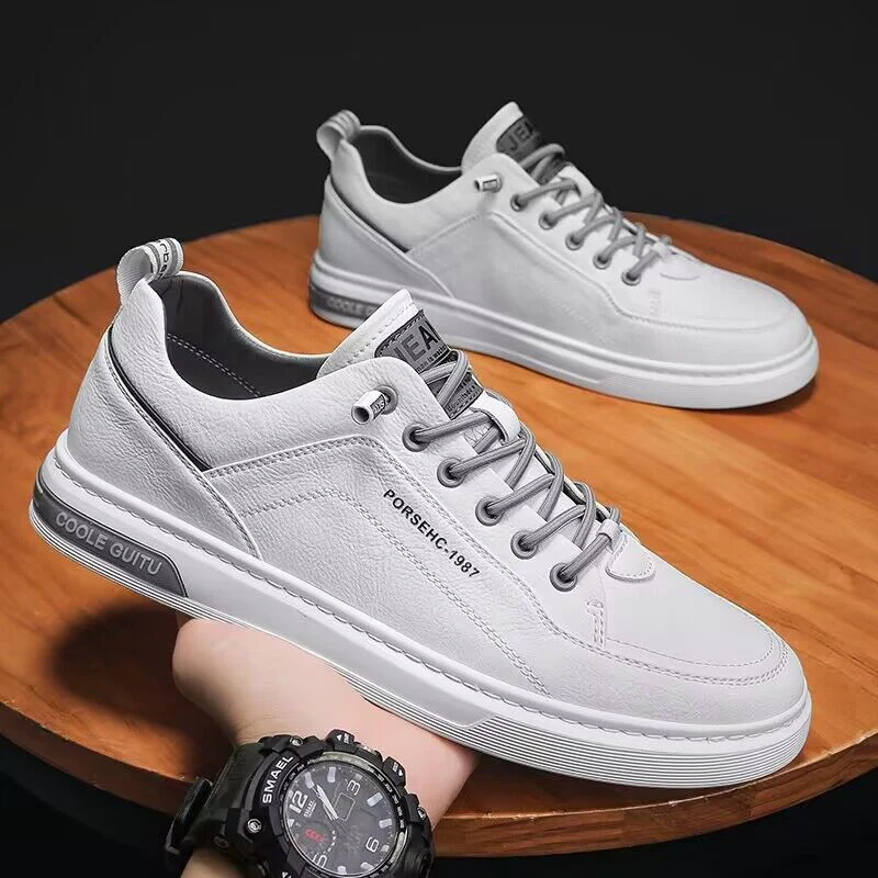 Herren Sportschuhe mit atmungsaktivem Leder und dämpfender Sohle Heidi Mode