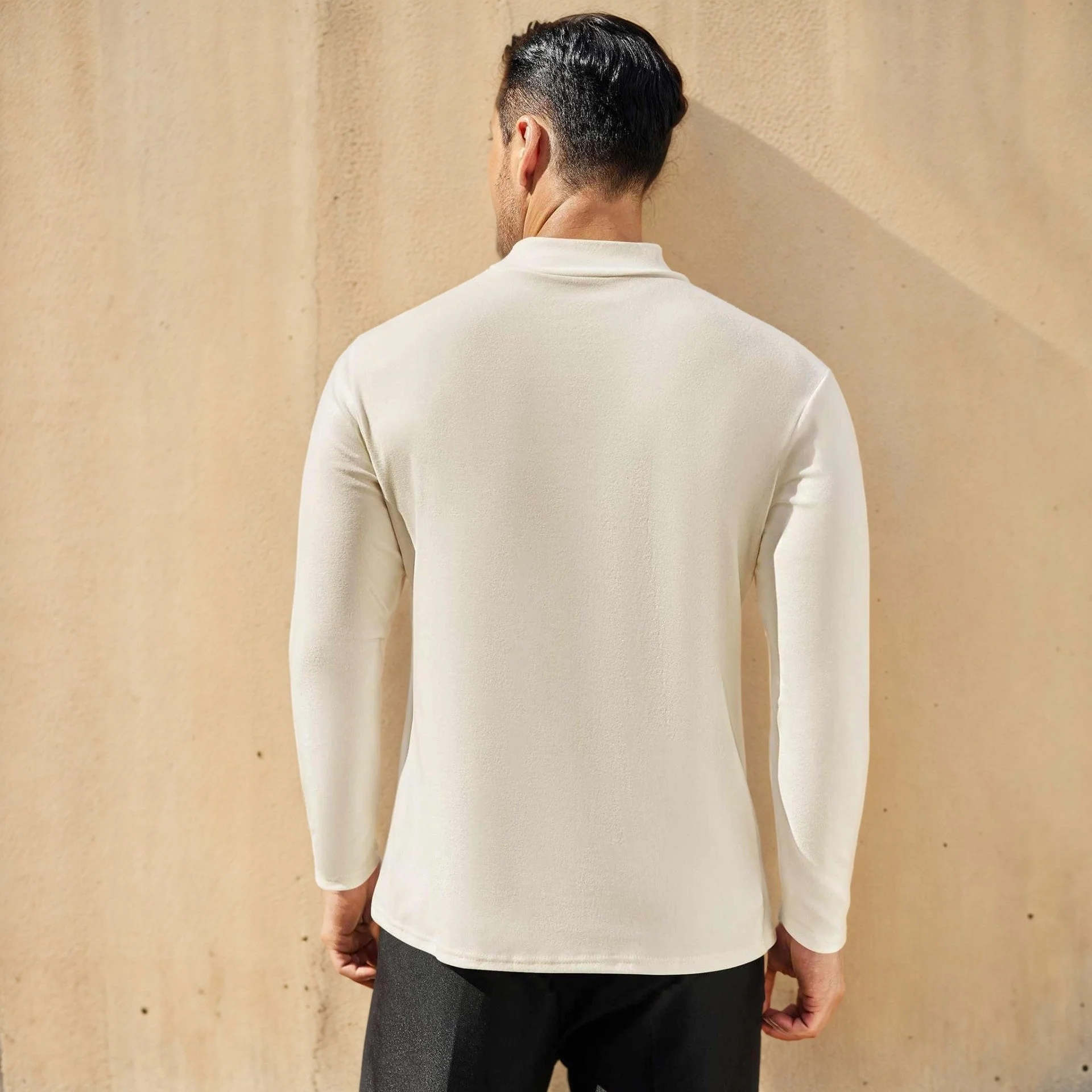 Herren Stehkragen Pullover Aus Weichem Baumwollmix Heidi-Mode - Image 4