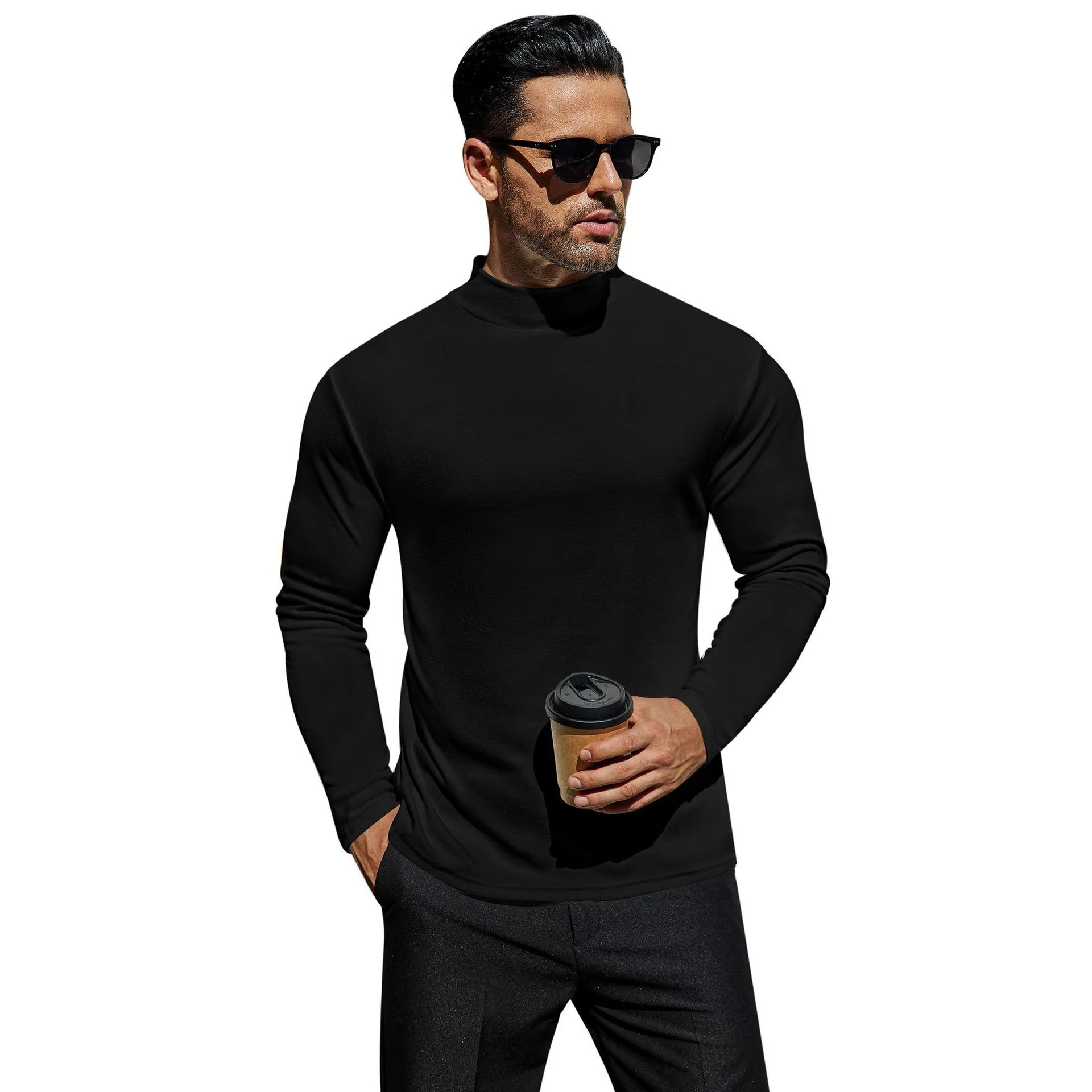 Herren Stehkragen Pullover Aus Weichem Baumwollmix Heidi-Mode - Image 5