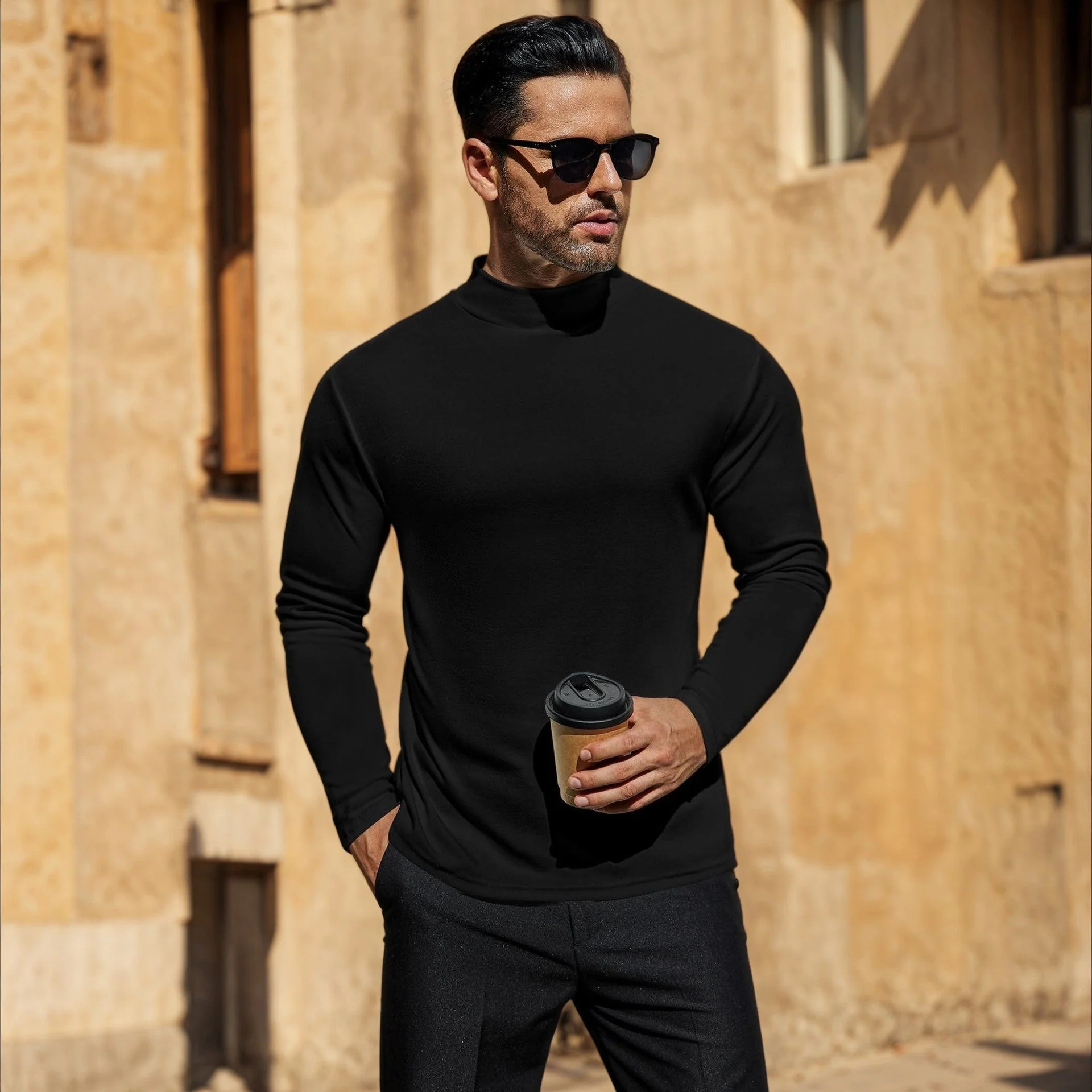 Herren Stehkragen Pullover Aus Weichem Baumwollmix Heidi-Mode - Image 6