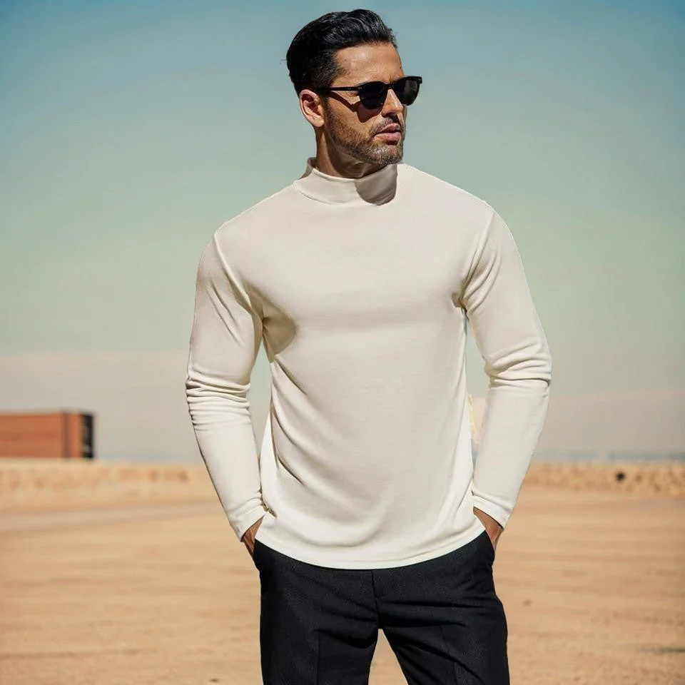 Herren Stehkragen Pullover Aus Weichem Baumwollmix Heidi-Mode - Image 7