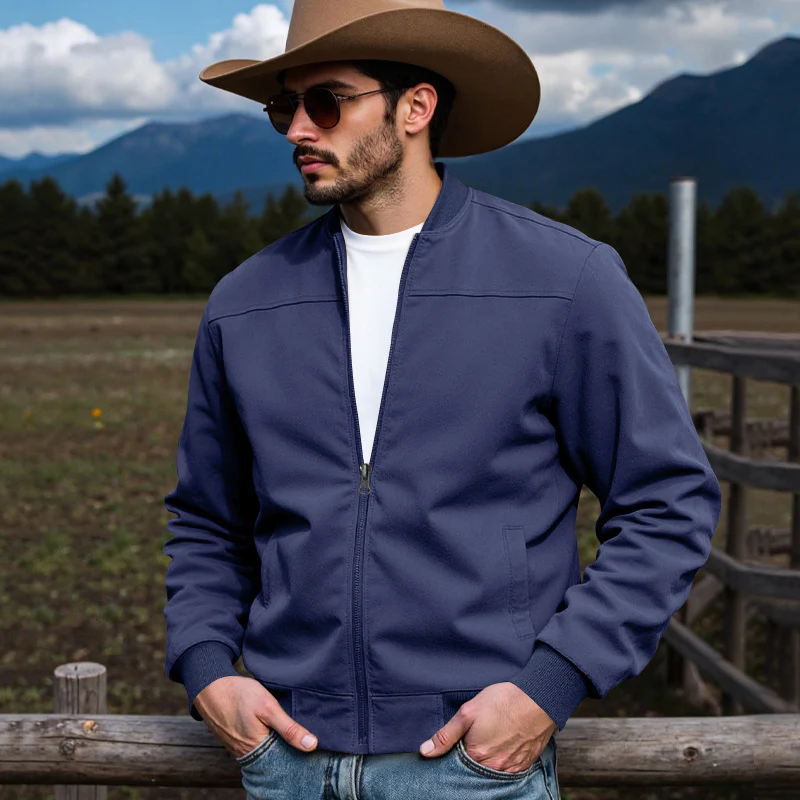 Herren Steppjacke mit strukturiertem Design und ribbed Bündchen Heidi-Mode - Image 4
