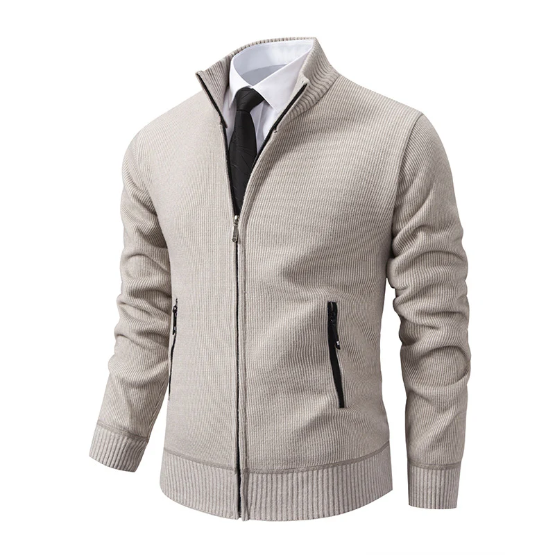 Herren Strickjacke mit hohem Kragen und modernen Reißverschlusstaschen Heidi-Mode - Image 7