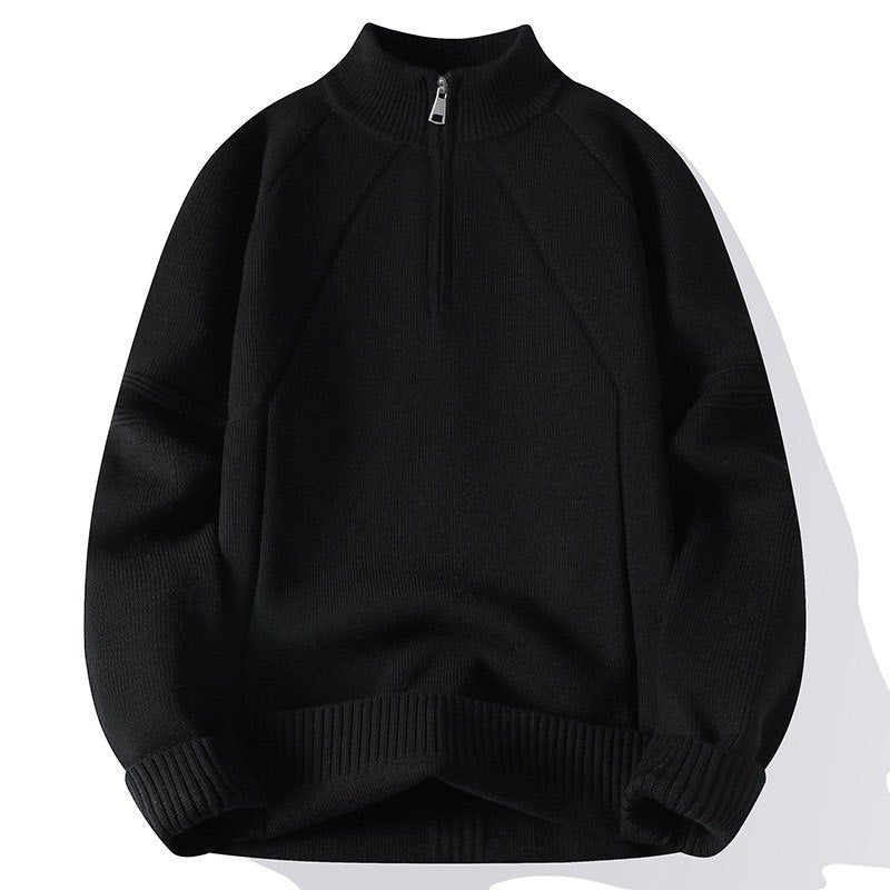 Herren Strickpullover mit hohem Kragen und Reißverschluss Heidi-Mode - Image 3