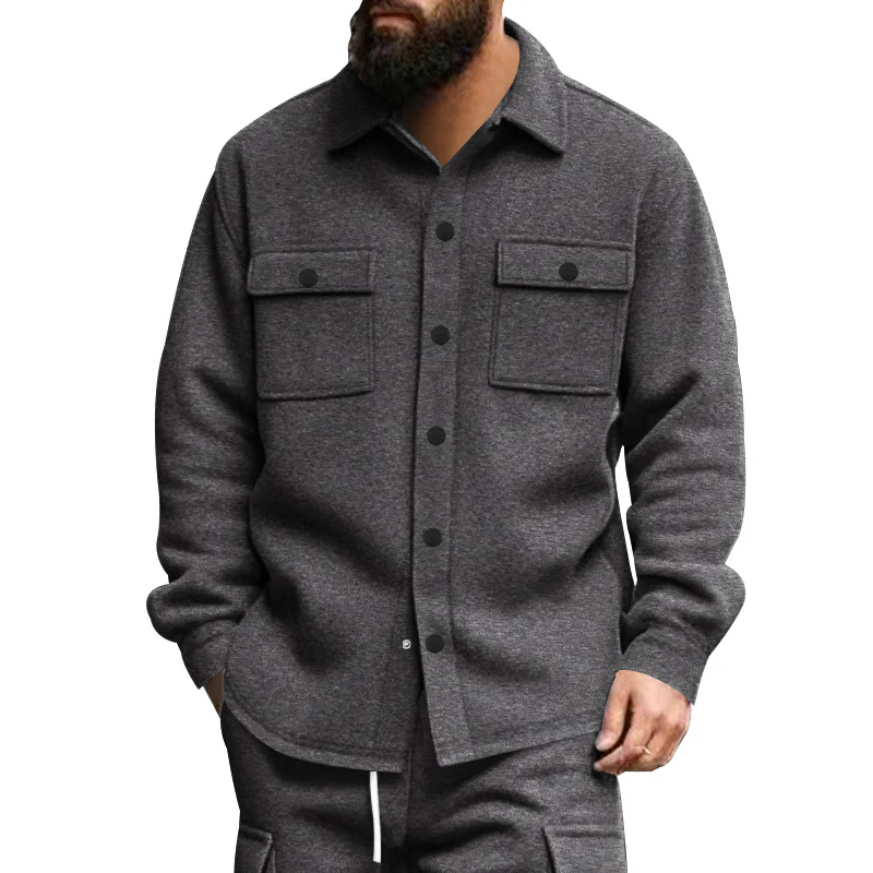 Herren strukturierte Arbeitsjacke mit praktischen Taschen Heidi-Mode - Image 12