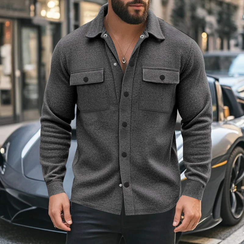Herren strukturierte Arbeitsjacke mit praktischen Taschen Heidi-Mode - Image 5