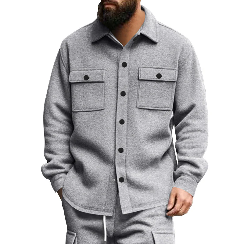 Herren strukturierte Arbeitsjacke mit praktischen Taschen Heidi-Mode - Image 9