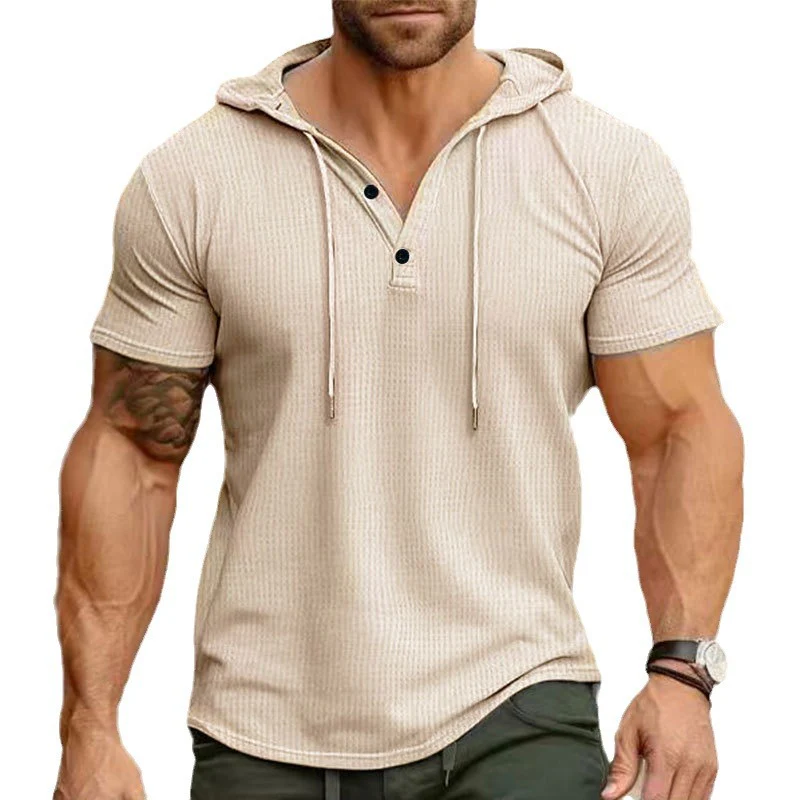 Herren Sweatshirt mit Kapuze und Kontrastknöpfen Heidi-Mode - Image 6