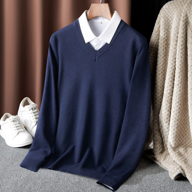 Herren V-Ausschnitt Pullover Heidi-Mode - Image 3