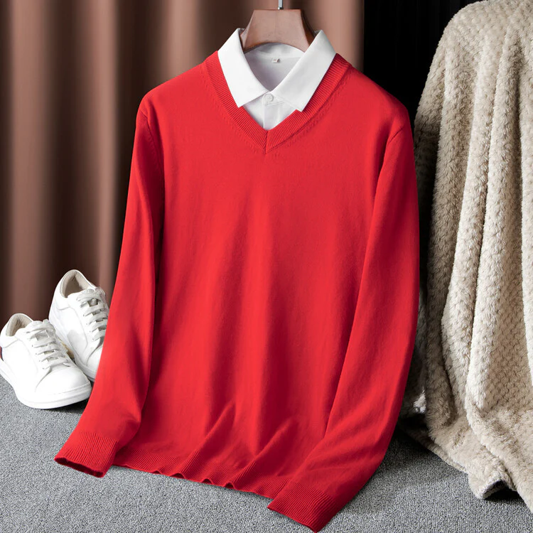 Herren V-Ausschnitt Pullover Heidi-Mode - Image 7