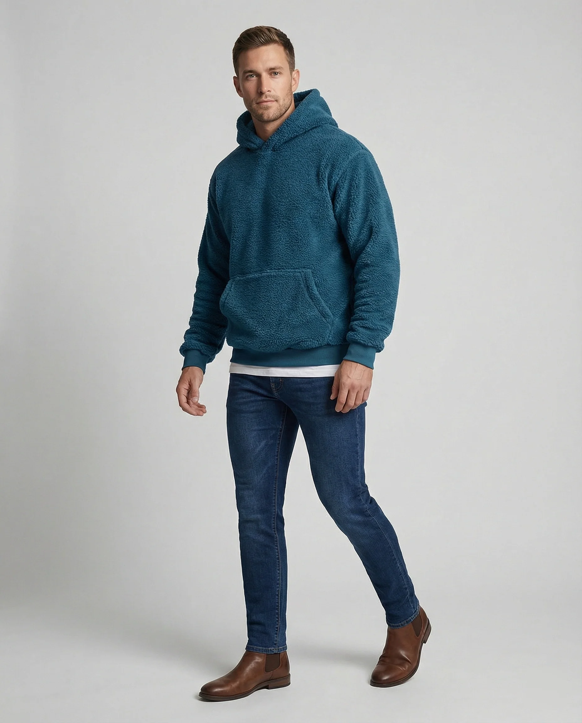 Teddy Pullover Herren weich mit praktischen Taschen - Image 10
