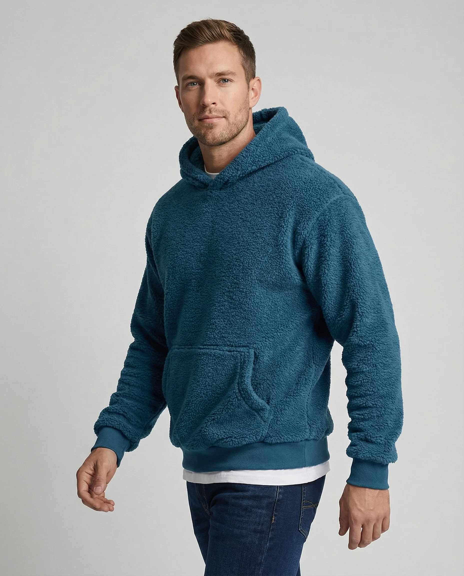 Teddy Pullover Herren weich mit praktischen Taschen - Image 9