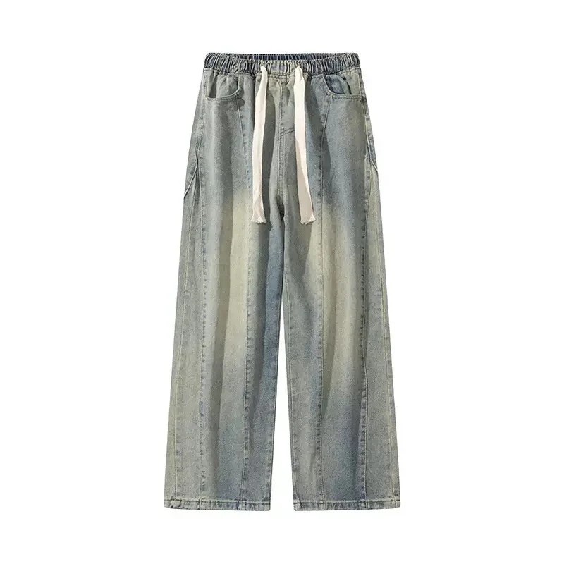 Herren weite Denim-Hose im urbanen Stil mit lässigem Schnitt und bequemem Gummizug Heidi-Mode - Image 5