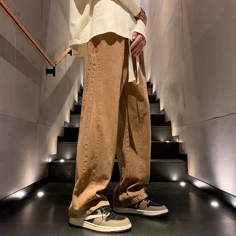 Herren weite Denim-Hose im urbanen Stil mit lässigem Schnitt und bequemem Gummizug Heidi-Mode - Image 7