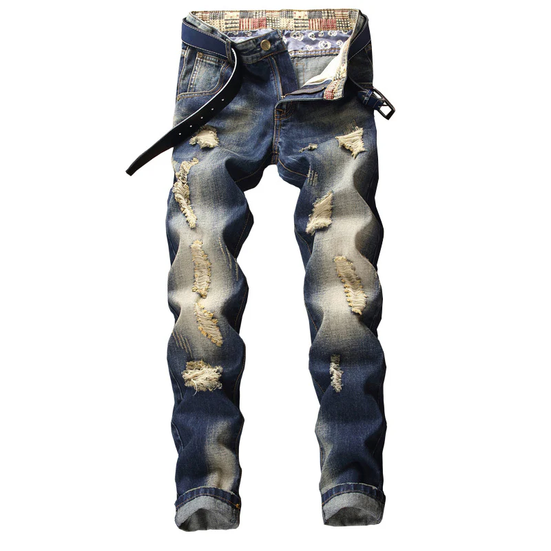 Herren Zerrissene Denim-Jeans mit lässigem Schnitt Heidi-Mode - Image 5