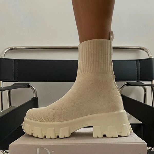 Stiefeletten - Chunky - Plattform - Sockenschuhe - Damenstiefel Heidi Mode - Image 11
