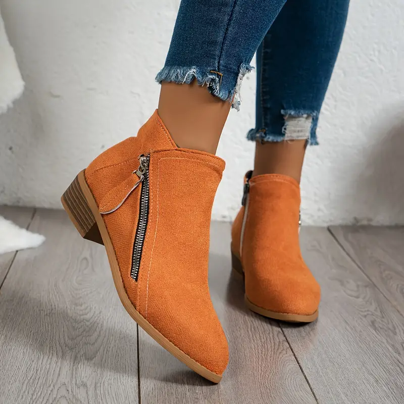 Knöchelstiefel Mit Reißverschluss – Ergonomische Und Leichte Damenstiefel Zum Gehen Heidi Mode - Image 4