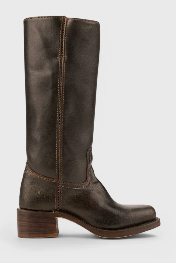Knielange Stiefel - Damen Weite Wade Stiefel mit Blockabsatz Heidi Mode - Image 11