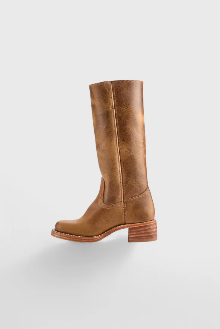 Knielange Stiefel - Damen Weite Wade Stiefel mit Blockabsatz Heidi Mode - Image 15