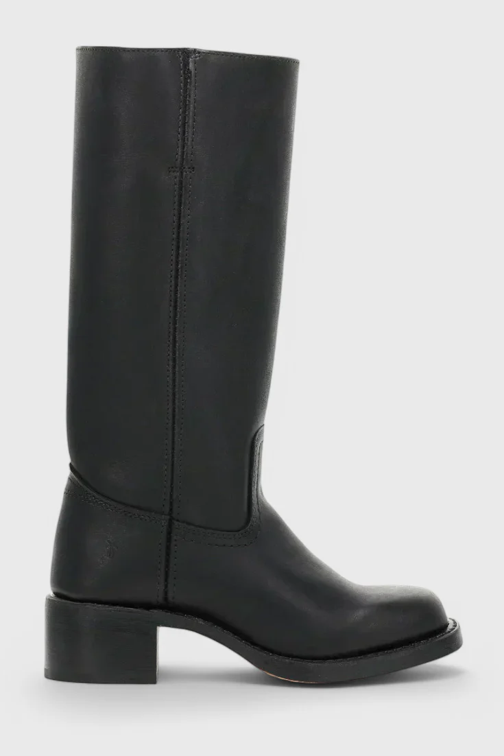 Knielange Stiefel - Damen Weite Wade Stiefel mit Blockabsatz Heidi Mode - Image 5