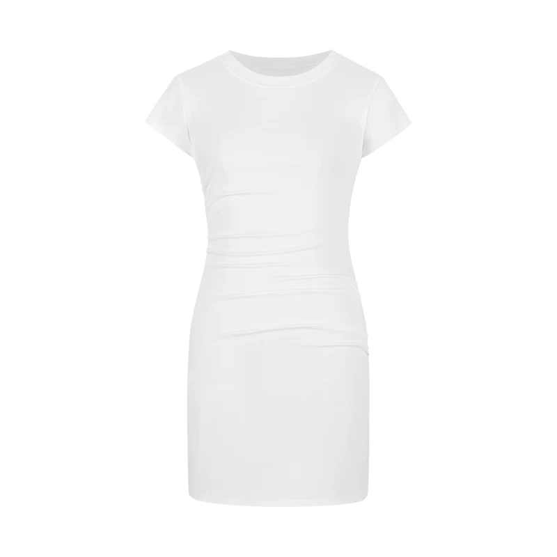 Körperbetontes Mini-Sommerkleid mit Raffung und kurzen Ärmeln für Damen - Image 5