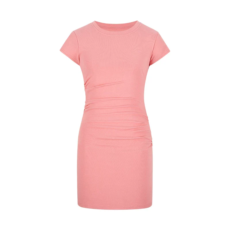 Körperbetontes Mini-Sommerkleid mit Raffung und kurzen Ärmeln für Damen - Image 7