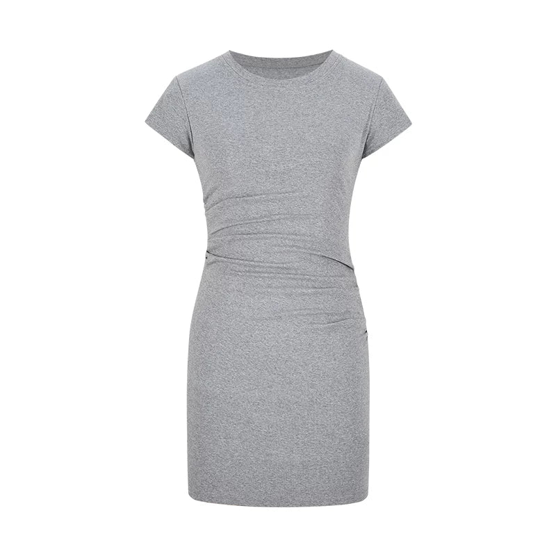 Körperbetontes Mini-Sommerkleid mit Raffung und kurzen Ärmeln für Damen - Image 8