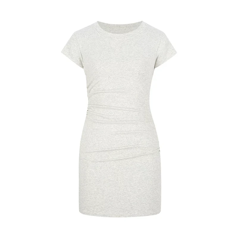 Körperbetontes Mini-Sommerkleid mit Raffung und kurzen Ärmeln für Damen - Image 9