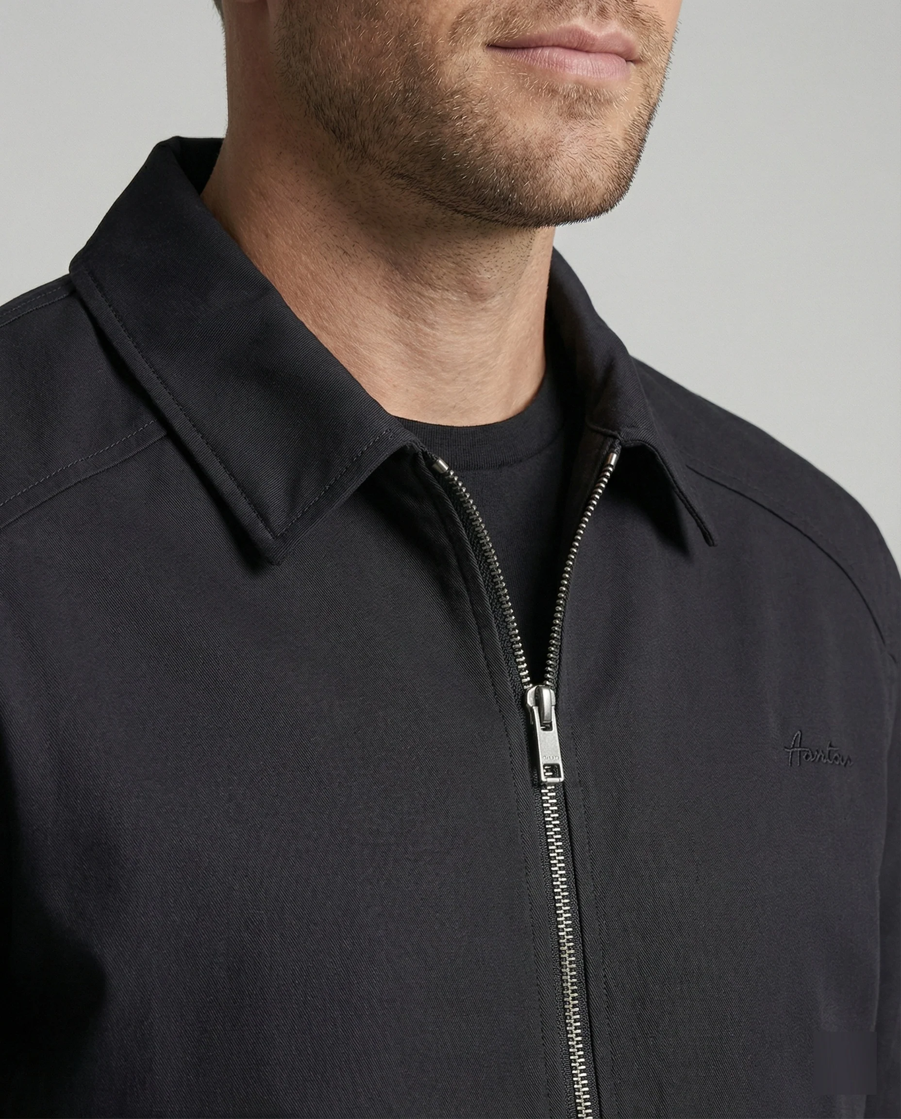 Kurze Herren Admin-Jacke im British Style mit Polstern Grau - Image 2