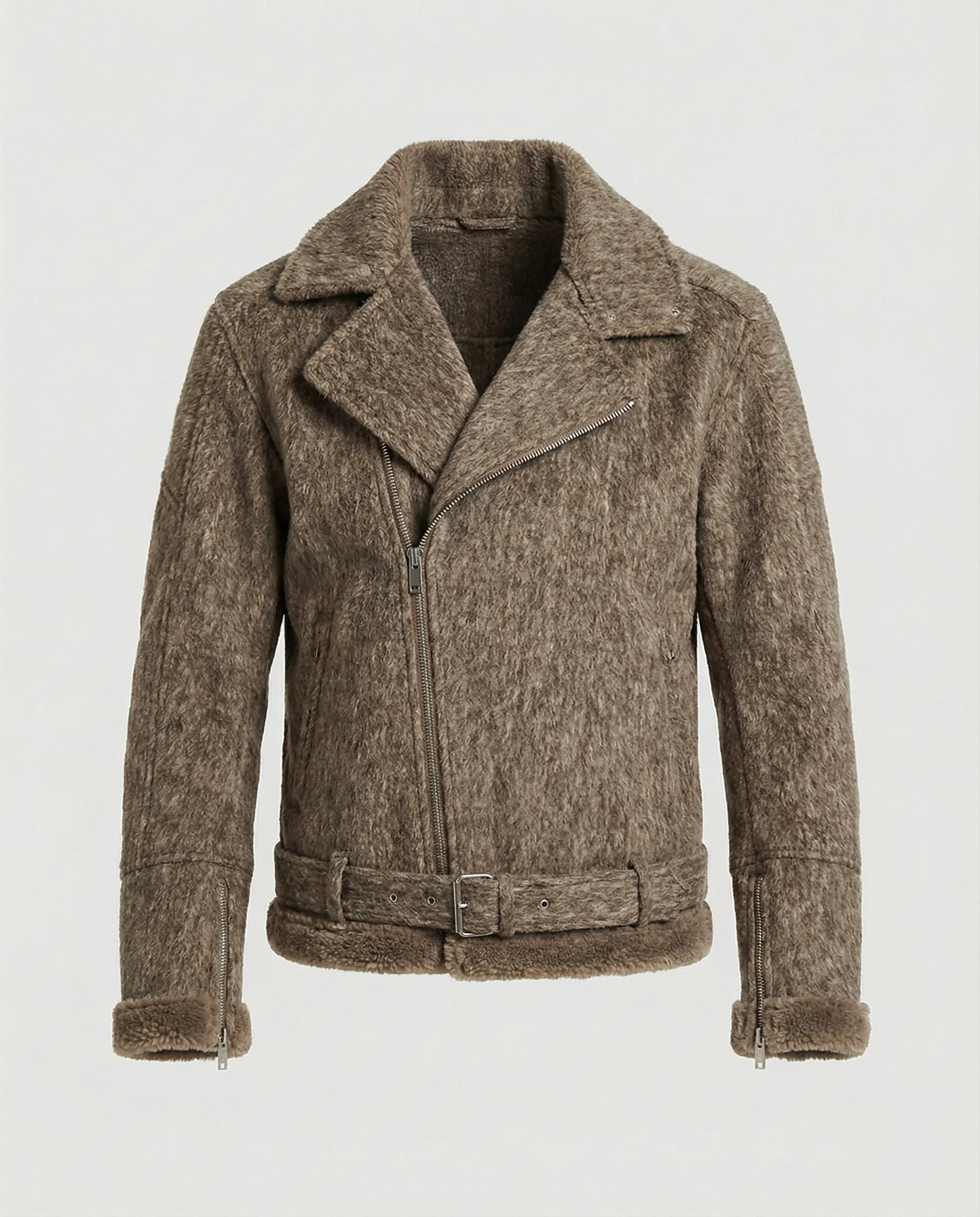 Kurzer Wollmantel Herren Retro Jacke Amerikanischer Stil Hochwertiger Sakko-Stil - Image 8