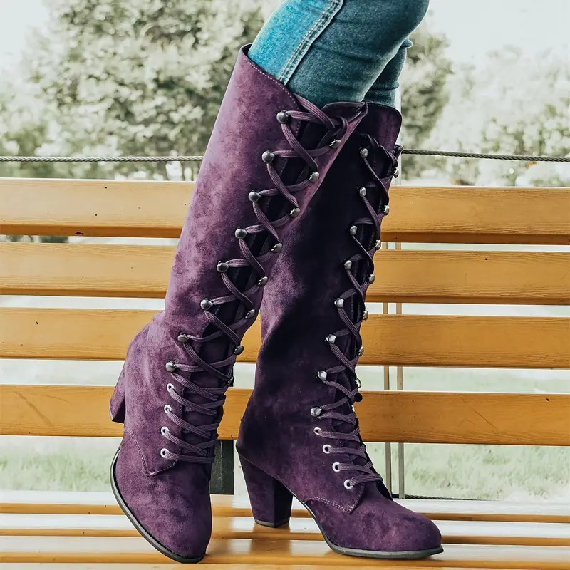 Langer Damen-Stiefel mit hohem Absatz Heidi Mode - Image 4