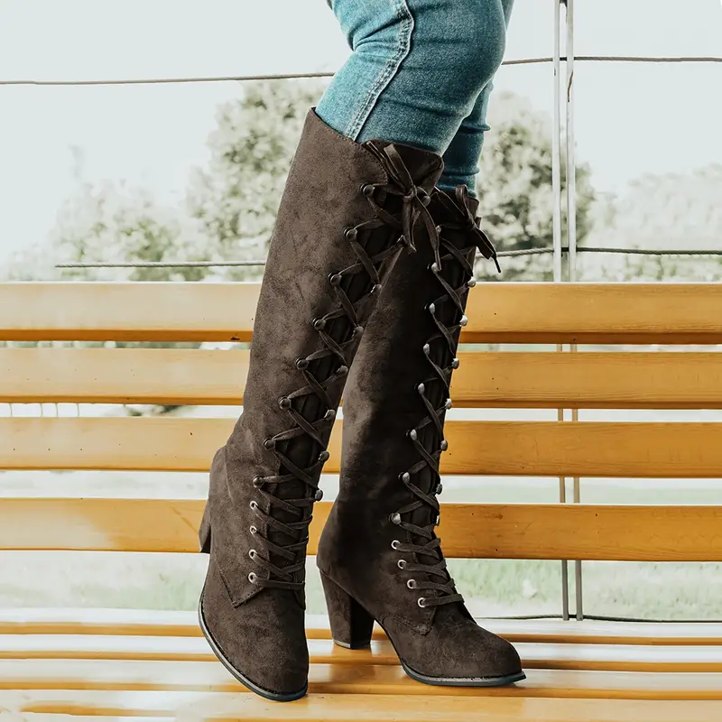 Langer Damen-Stiefel mit hohem Absatz Heidi Mode - Image 6