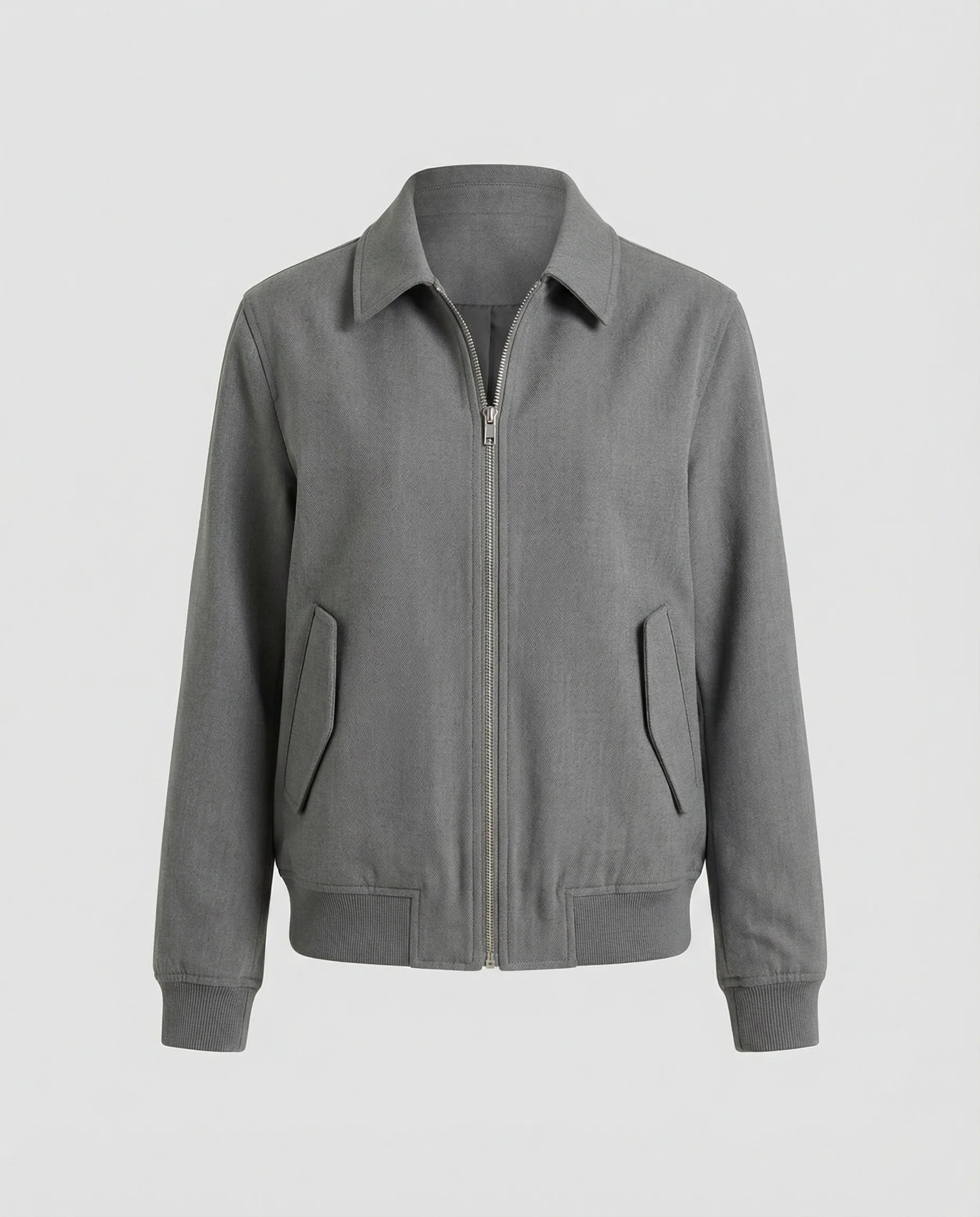 Lässige Herren Baseball Jacke Vintage USA Style Grau Übergangsjacke - Image 5