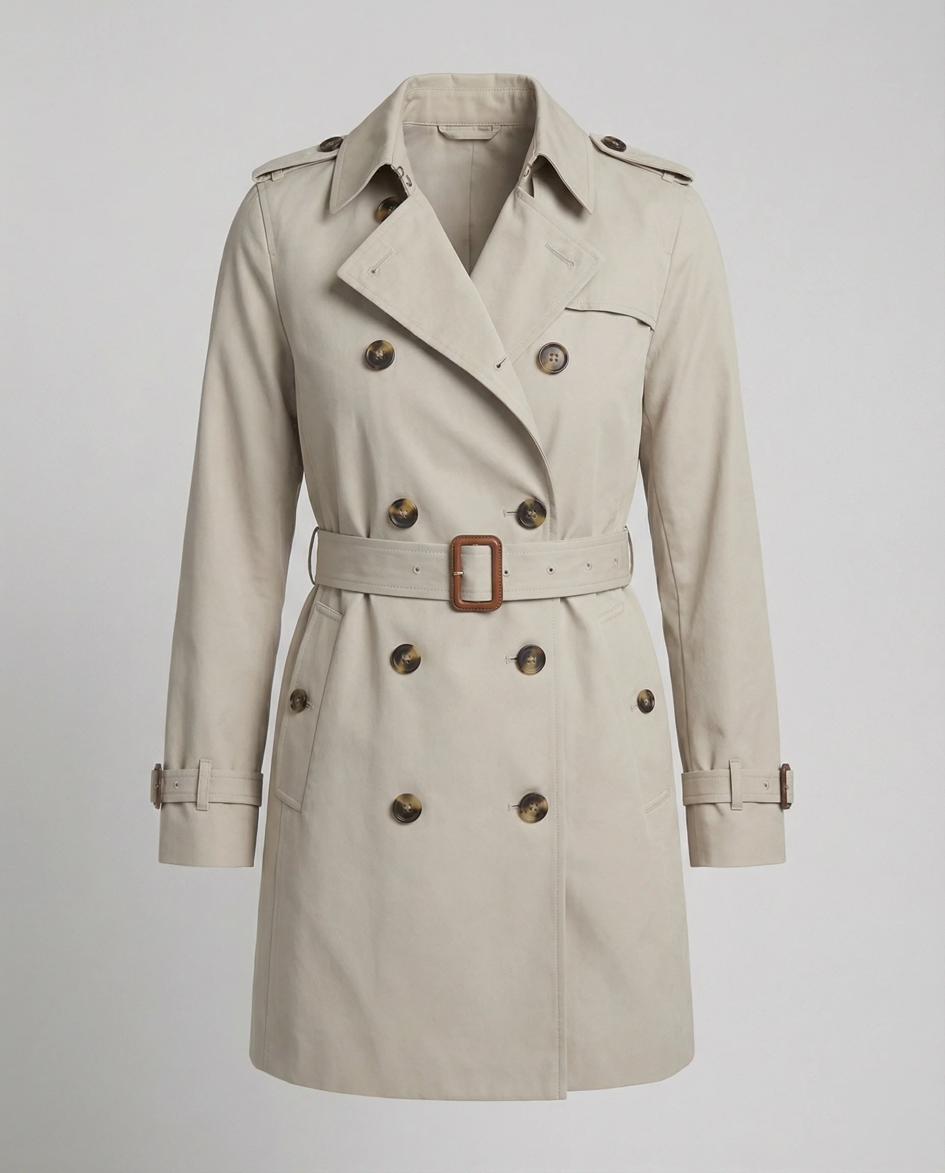 Lässiger Damen Trenchcoat Oversize Design Herbst Jacke in Grau - Image 5