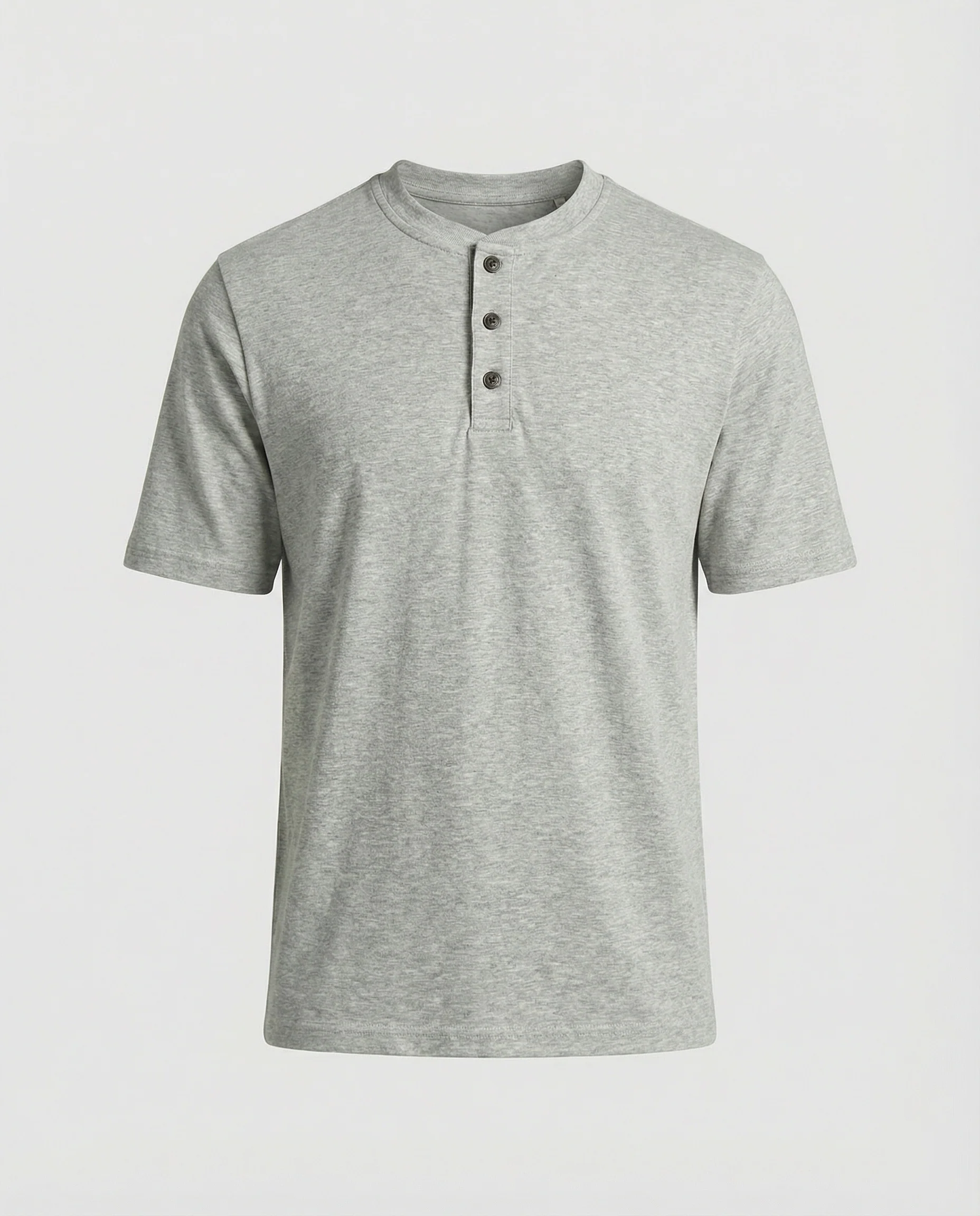 Lässiges Herren Henley T-Shirt aus Roma-Stoff Loose Fit Kurzarm Shirt - Image 6