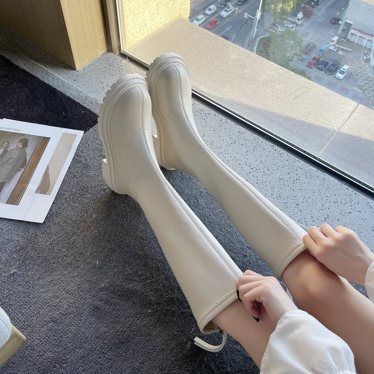 Lange Lederstil Damenstiefel Heidi Mode - Image 3
