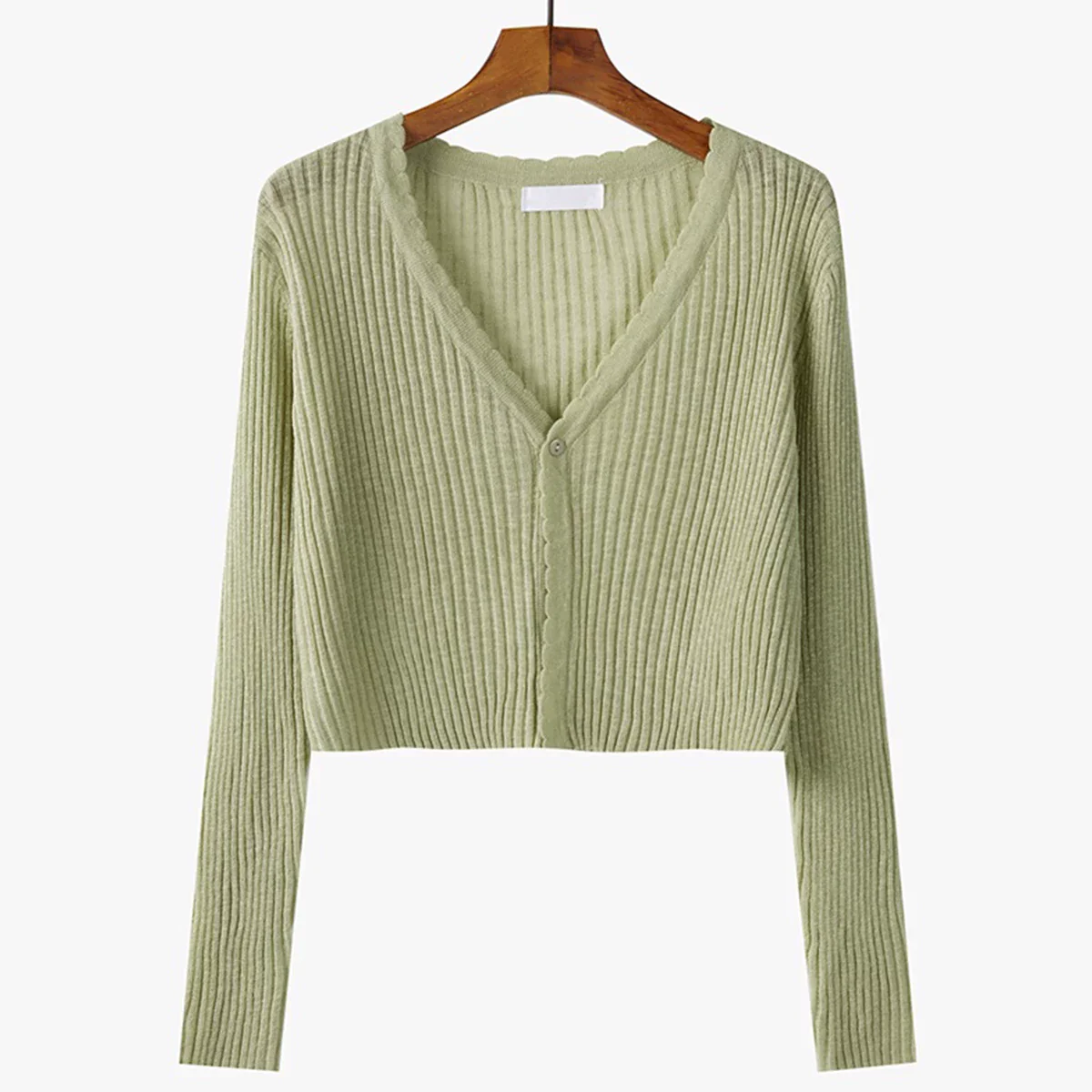 Leichter Damen Strick-Cardigan Sommer Sonnenschutz Jäckchen Blau Kurz - Image 13