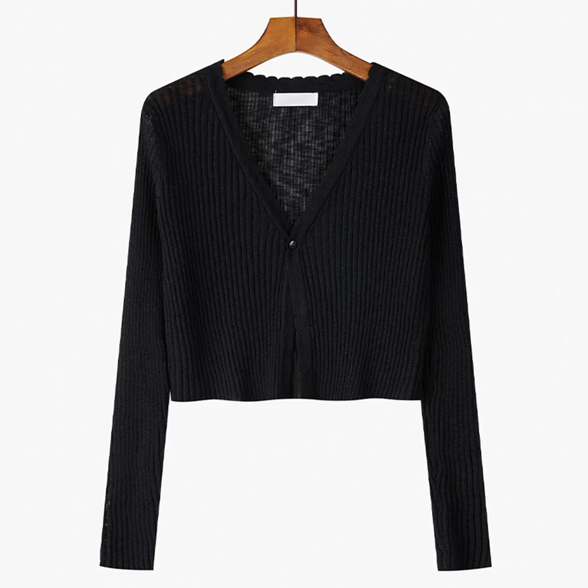 Leichter Damen Strick-Cardigan Sommer Sonnenschutz Jäckchen Blau Kurz - Image 7