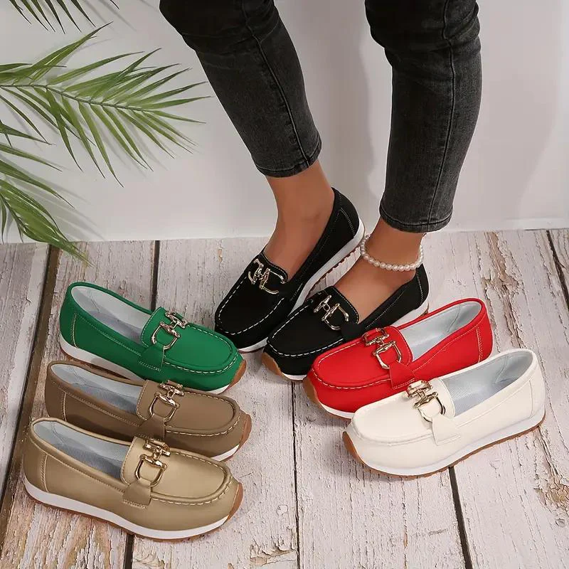 Loafer - Metall Schnalle - Slip-On - Ge shoes - Damenschuhe Heidi Mode - Image 2