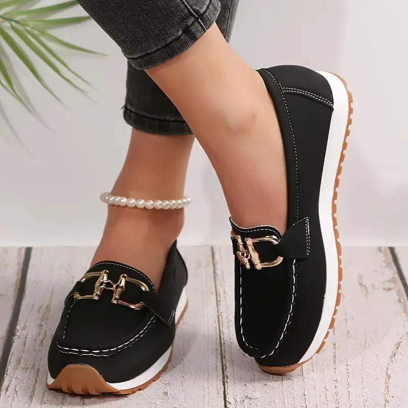 Loafer - Metall Schnalle - Slip-On - Ge shoes - Damenschuhe Heidi Mode - Image 3