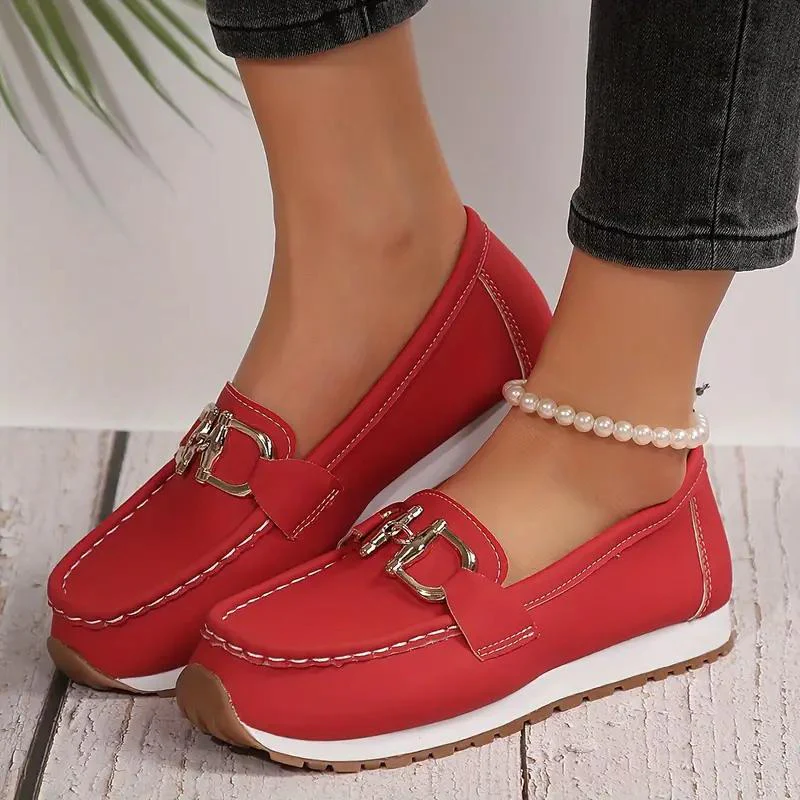 Loafer - Metall Schnalle - Slip-On - Ge shoes - Damenschuhe Heidi Mode - Image 7