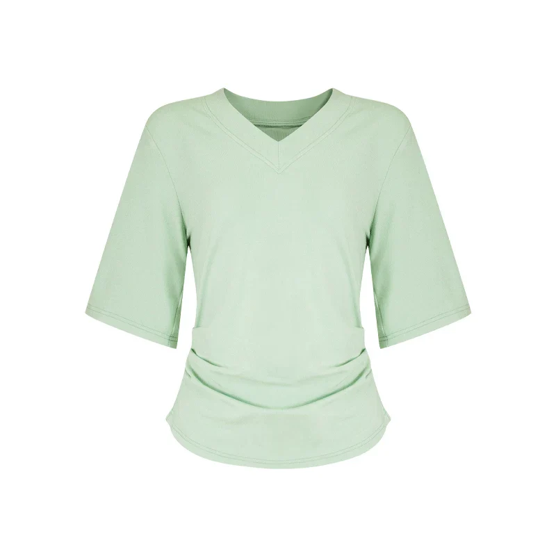 Locker geschnittenes Damen V-Neck T-Shirt Sommer Übergröße Bequem Soft - Image 14