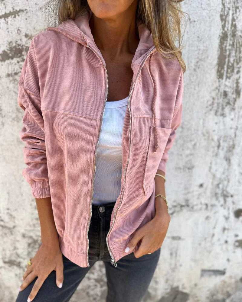 Heidi-Mode | leichte Cord-Jacke mit Kapuze für Damen - Image 12