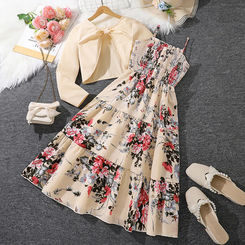 Mädchen Midi-Kleid mit Schickem Rüschensaum und Modischem Oberteil Heidi-Mode - Image 6