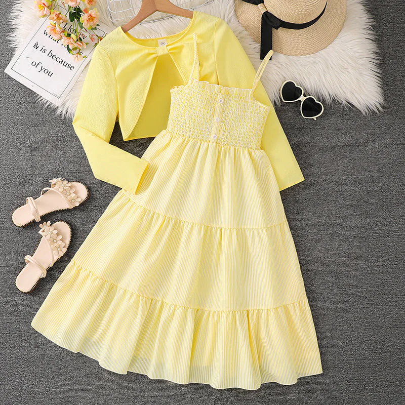 Mädchen Midi-Kleid mit Schickem Rüschensaum und Modischem Oberteil Heidi-Mode - Image 7